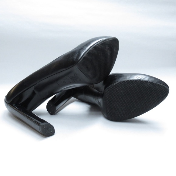 auth CÈLINE size 40 black calfskin platform PUMPS - Picture 8 of 8